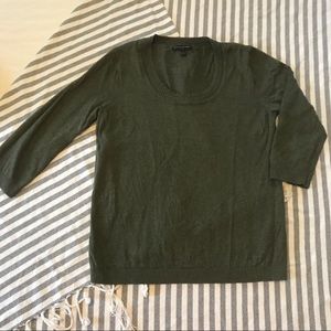 Banana Republic 3/4 Sleeve Green Sweater